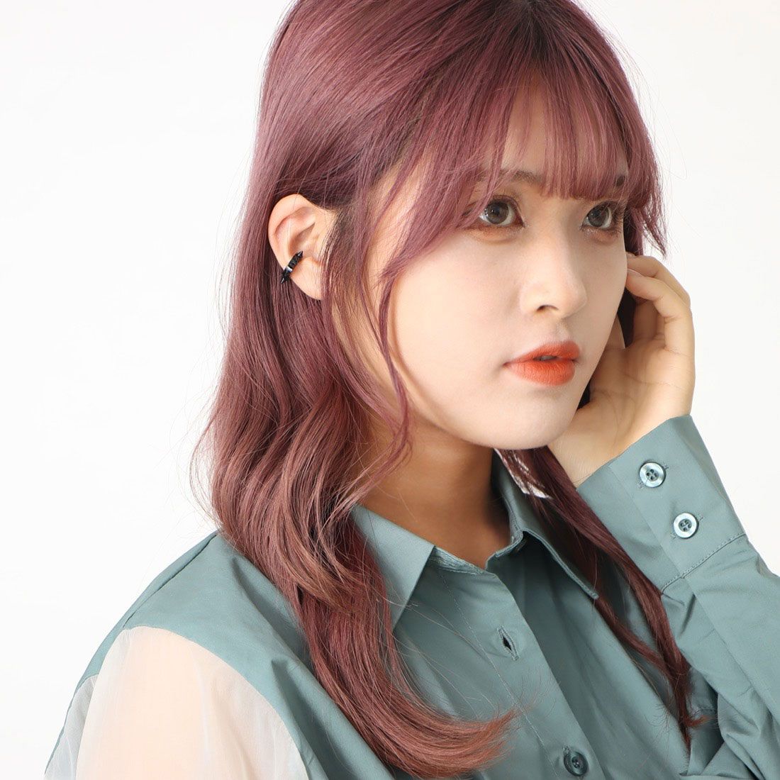 ジョン JON イヤーカフ ステンレス 両耳,ブラック