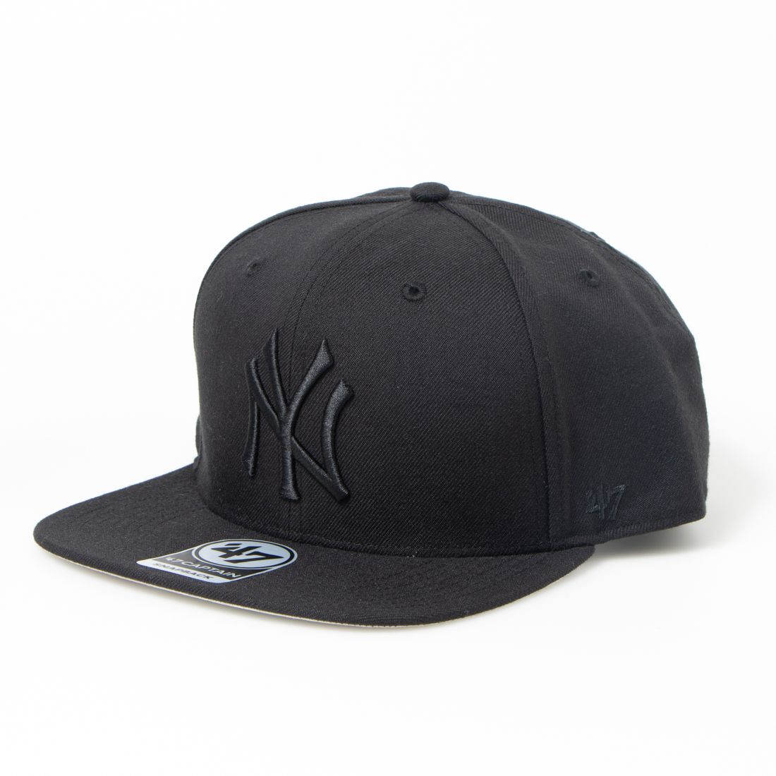 フォーティーセブン 47 キャプテン シュアショット キャップ フラットバイザー 帽子 スナップバック 47 CAPTAIN SURE SHOT,ヤンキース/ブラックxブラック
