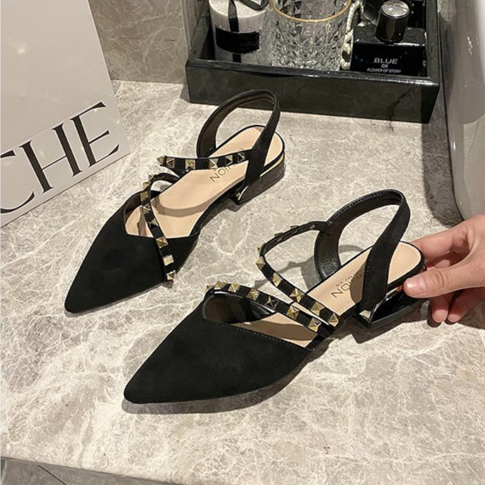 ロディック Rodic レディース ローヒール パンプス シューズ (ブラック) ブラック