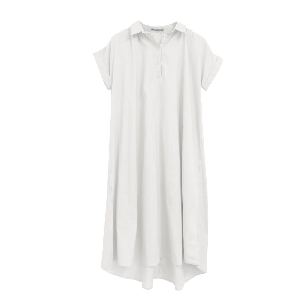 アクアガレージ aquagarage シャツワンピース 半袖 夏,オフホワイト