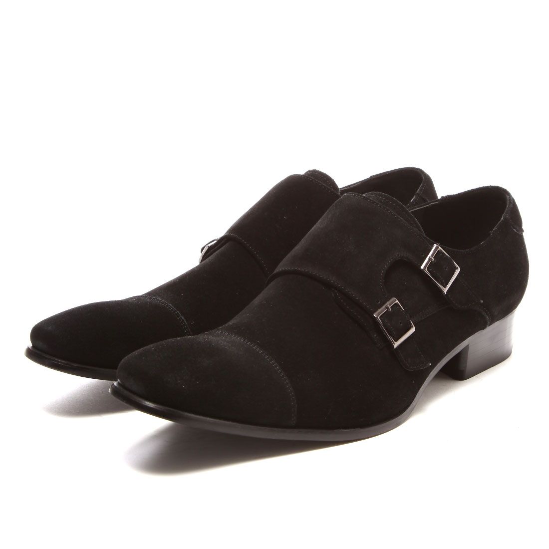 SFW サラバンド SARABANDE ダブルモンクビジネスシューズ/7773,ブラック