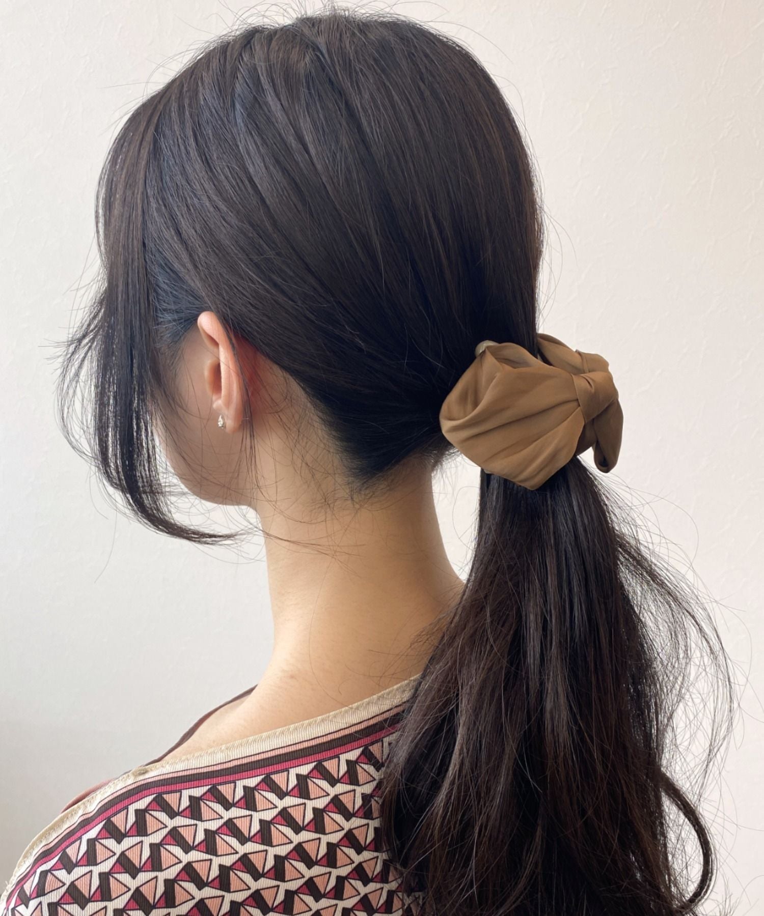 スリーフォータイム Three Four Time シンプルリボンバンス,ブラウン