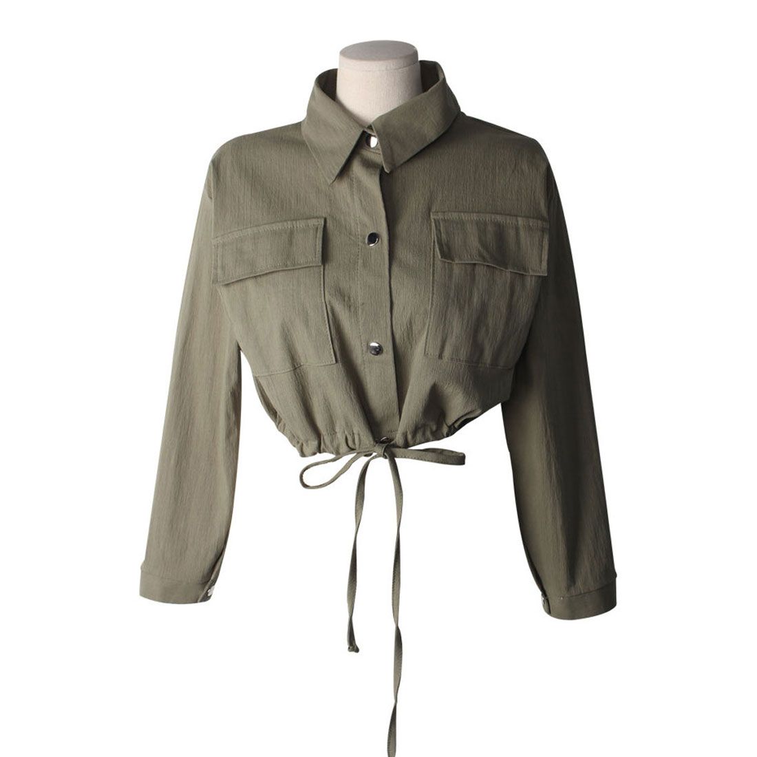 ビビッドレディ VIVIDLADY アウター レディース クロップド丈ジャケット 秋 ブルゾン,カーキ