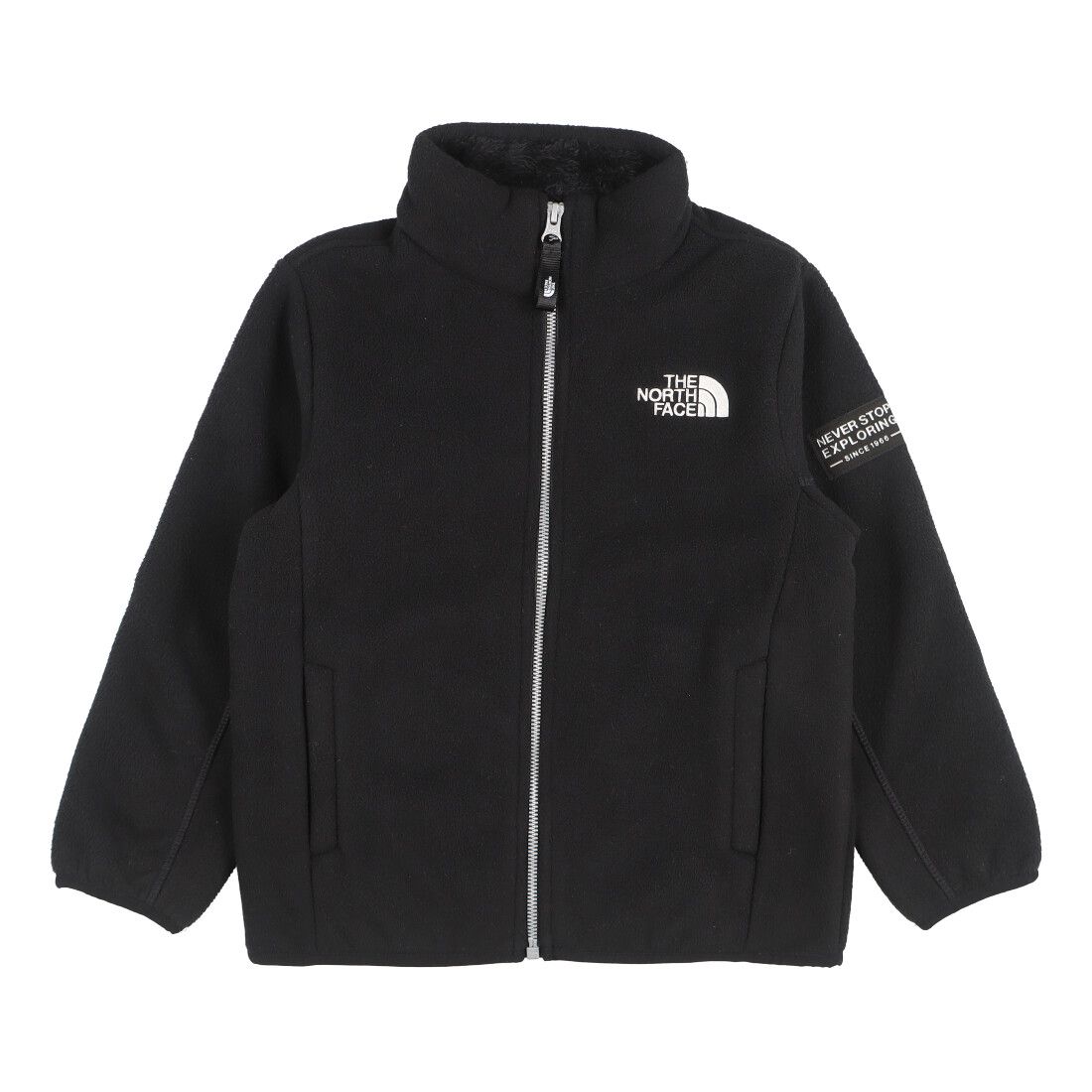 ザ ノース フェイス THE NORTH FACE ザ ノースフェイス The North Face フリース ジャケット ボア 韓国 キッズ 刺繍ロゴ フルジップ アウター THE NORTH FACE KIDS LOYALTON FLEEC,ブラック