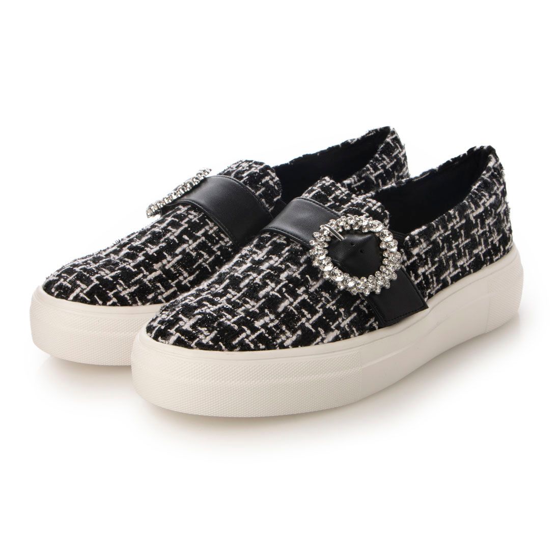 【light】Cassiopeia/カシオペアビジューモチーフボリュームスニーカー,TBLK