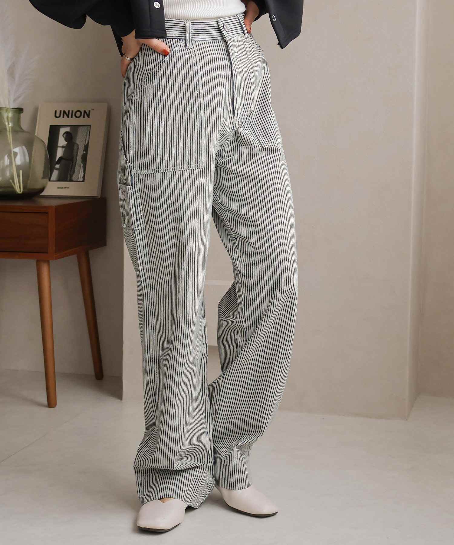 ソーシャルガール SocialGIRL ペインターパンツ,オフ(ヒッコリー)