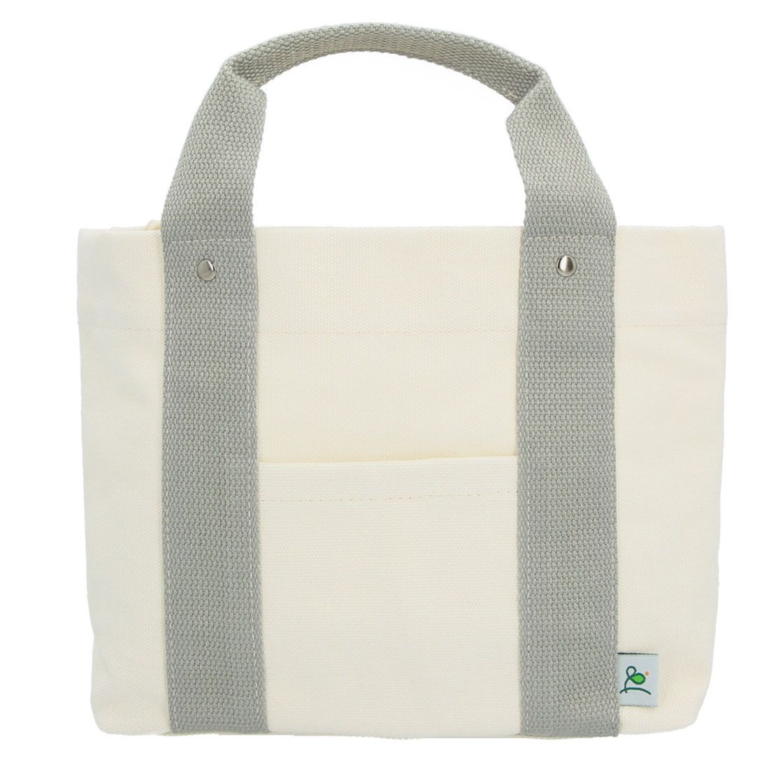 バックヤードファミリー BACKYARD FAMILY ミニトートバッグ,キナリ/グレー