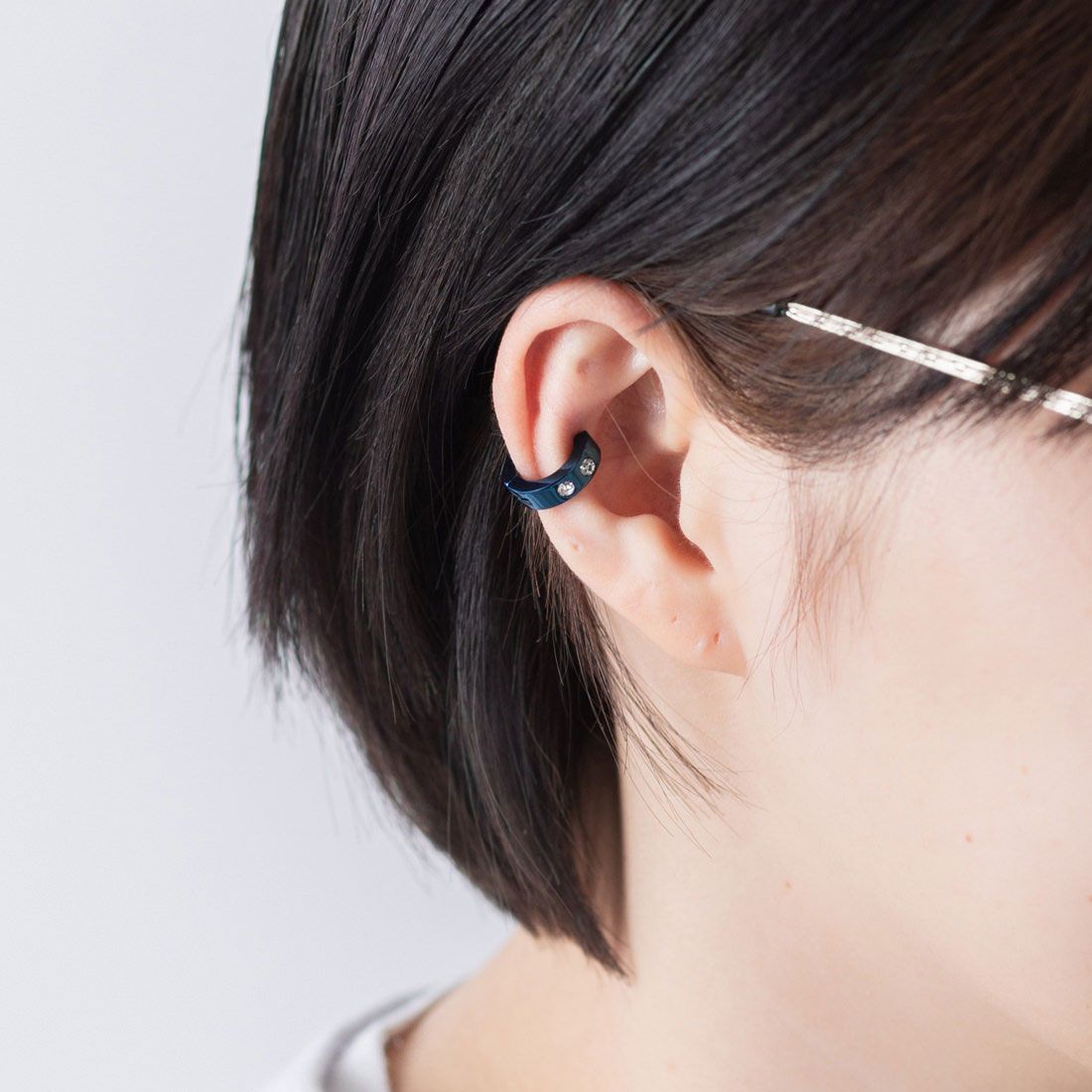 ジョン JON イヤーカフ ステンレス 両耳,ブルー