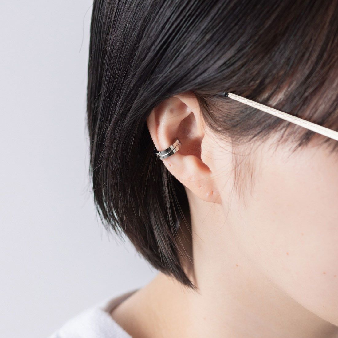 ジョン JON イヤーカフ ステンレス 両耳,シルバー