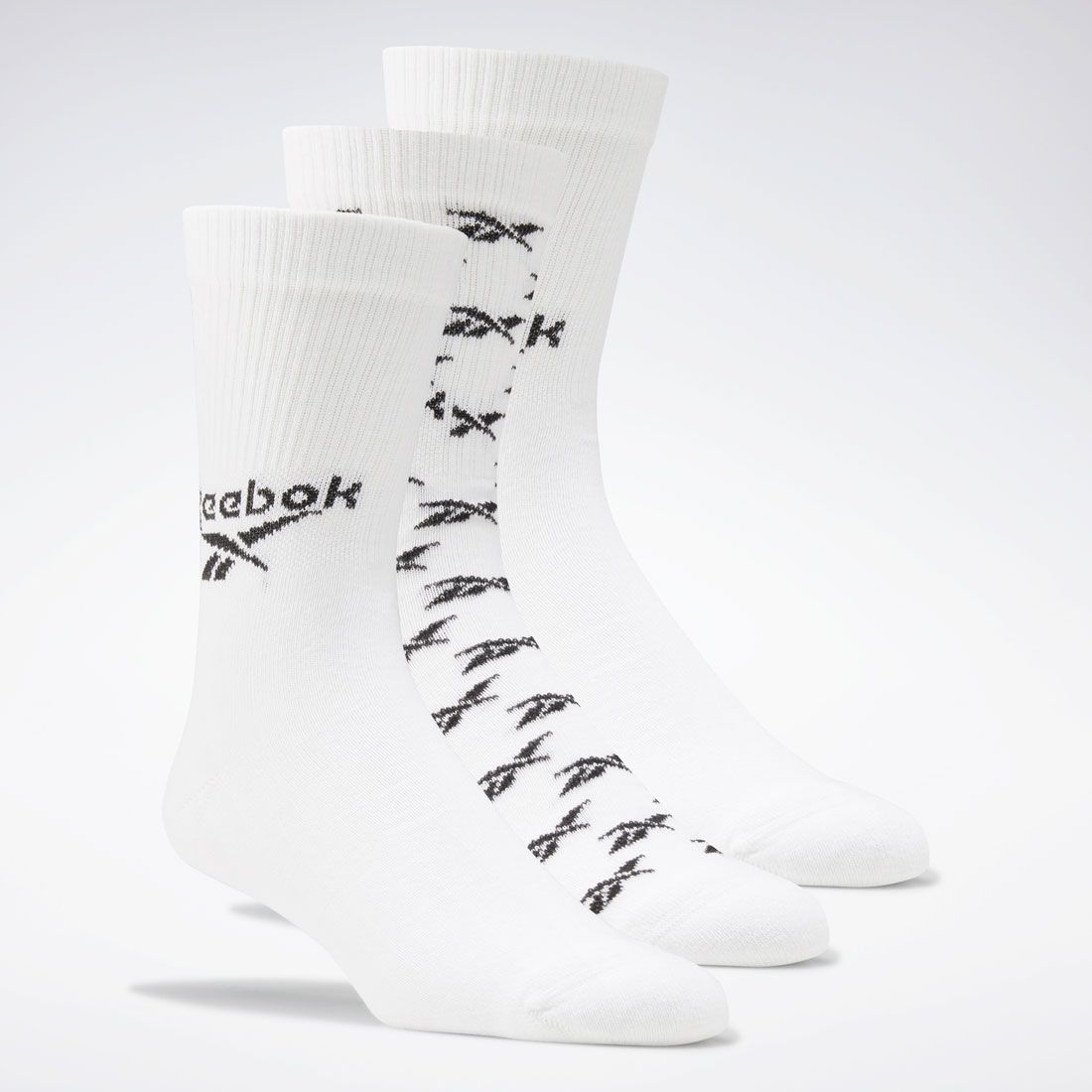 クラシックス フォールドオーバー クルー ソックス 3足組 / Classics Fold-Over Crew Socks 3 Pairs,ホワイト