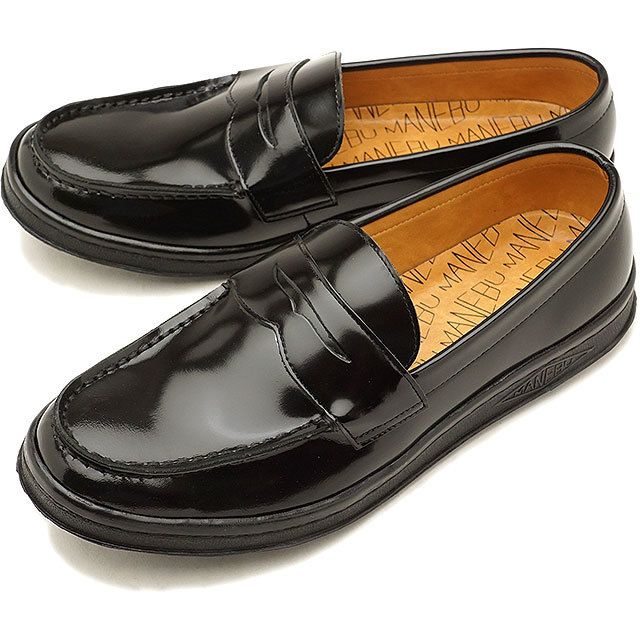 MANEBU / ローファー/VOVO SMOOTH LEATHER/42/ブラック/MNB-002-B-SM MANEBU VOVO FACE SKIN BLACK [MNB-002B]