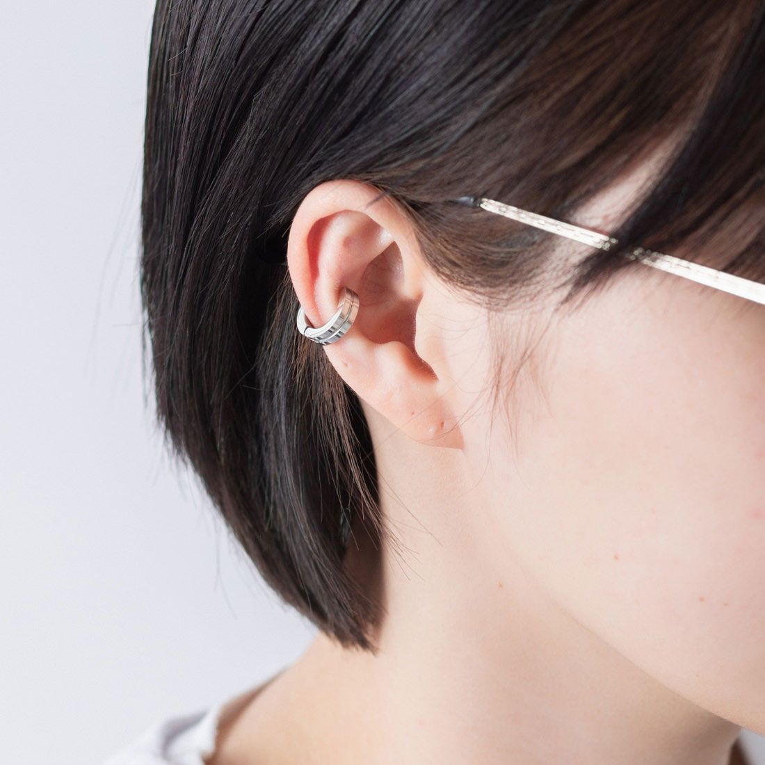 ジョン JON イヤーカフ ステンレス 両耳,シルバー