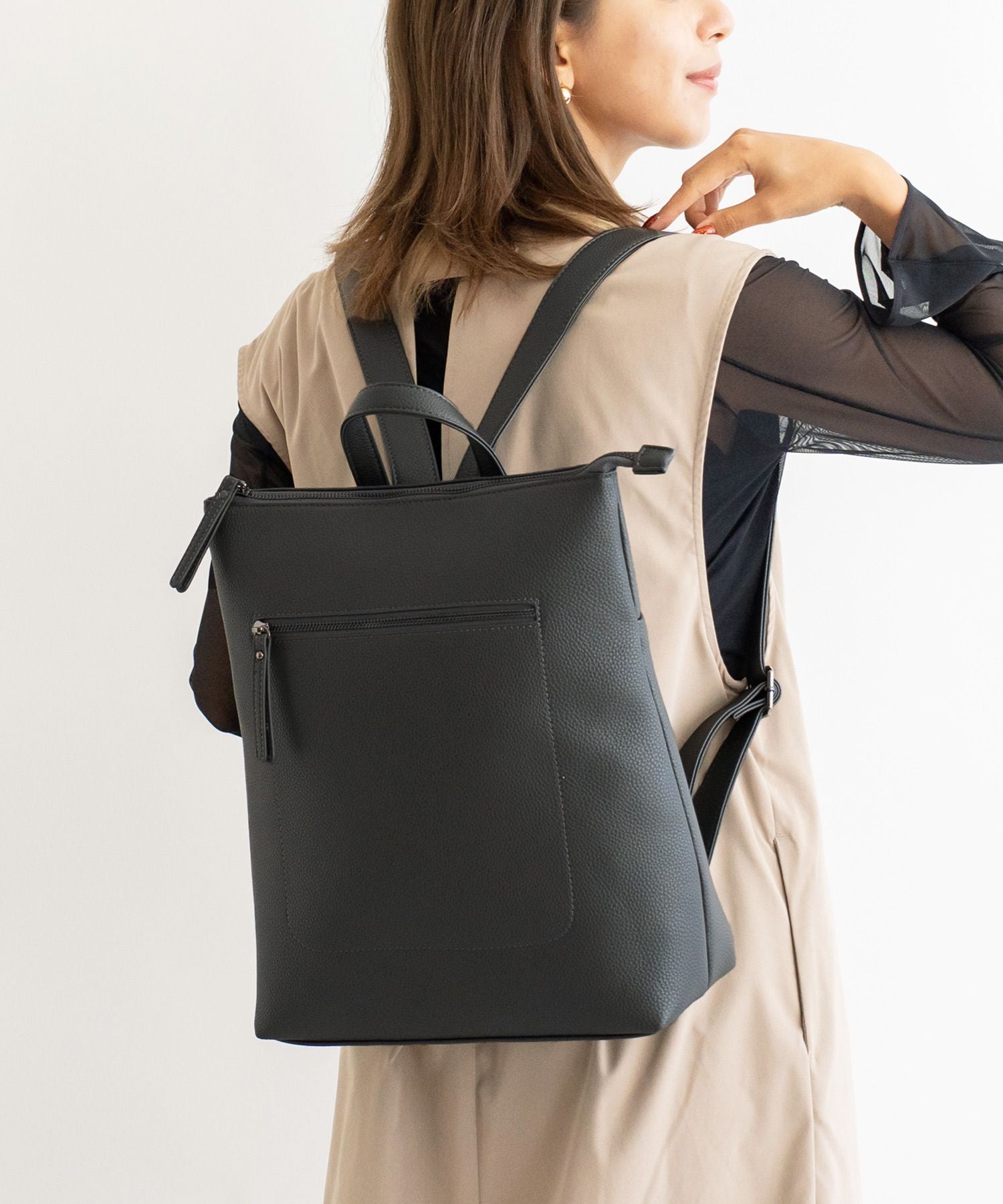 ヴィータフェリーチェ VitaFelice フロントポケットリュックサック,GRAY