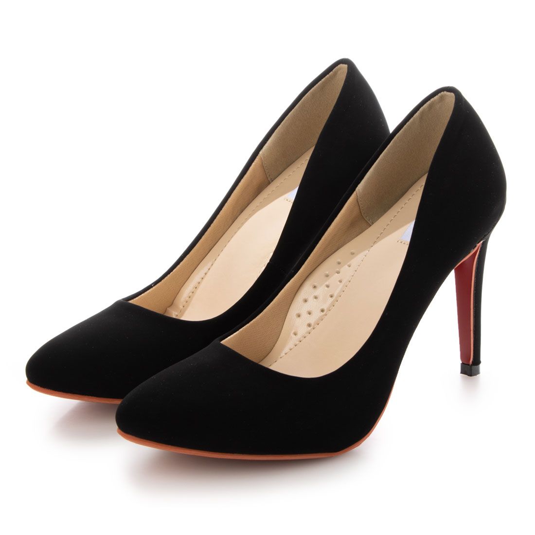 アタガール attagirl レッドソール ハイヒール パンプス 10cmヒール,ブラックヌバック