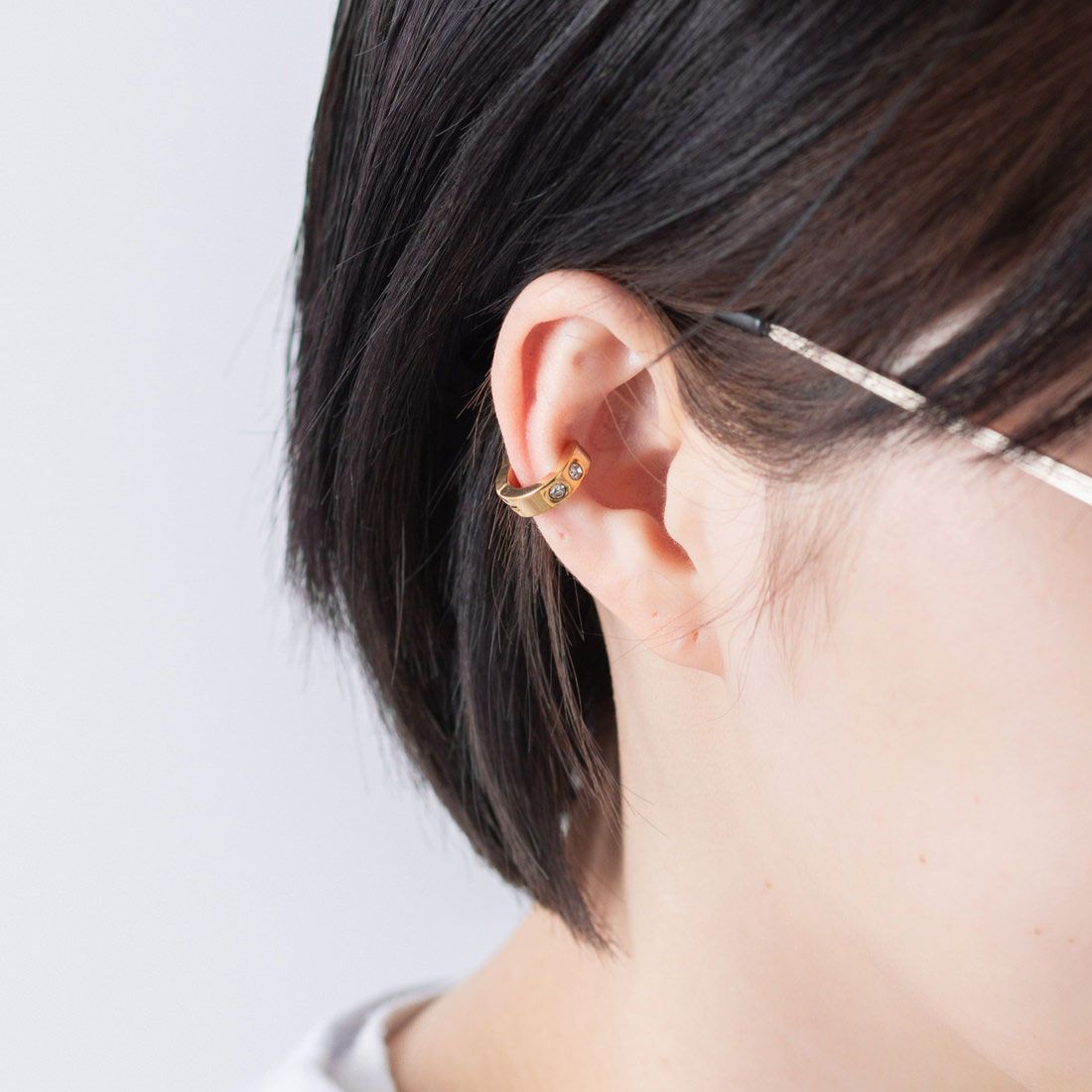 ジョン JON イヤーカフ ステンレス 両耳,ゴールド