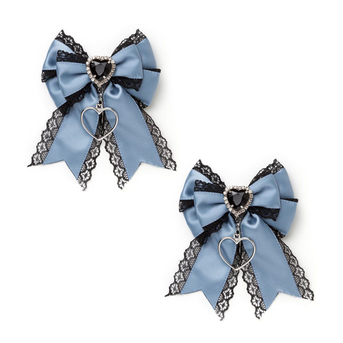 ユメテンボウ 夢展望 キラキラハートビジュークリップ,ブルー