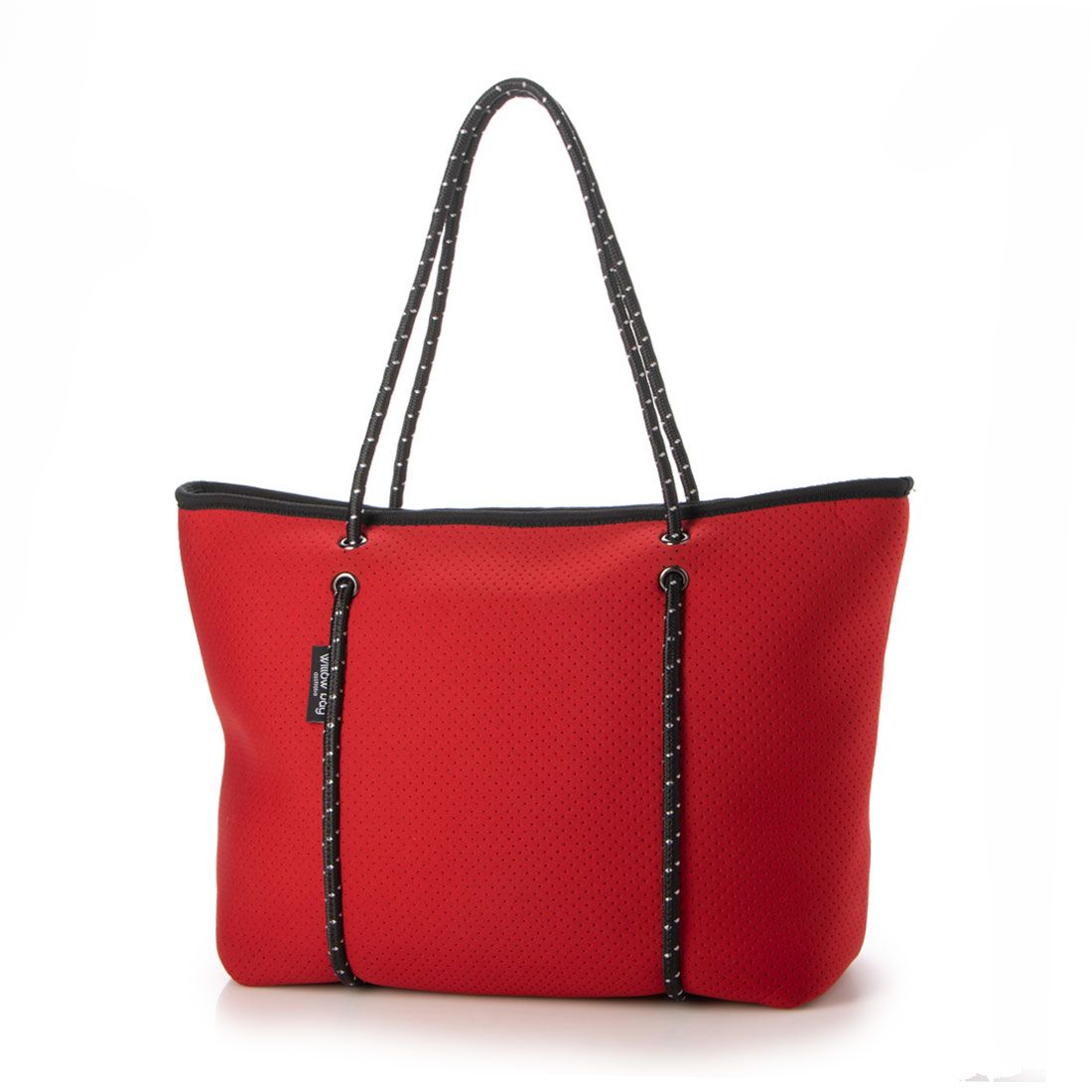 シェリル マリー CHERYL MARIE A4 ネオプレーン ショルダーバッグ ファスナー式,レッド