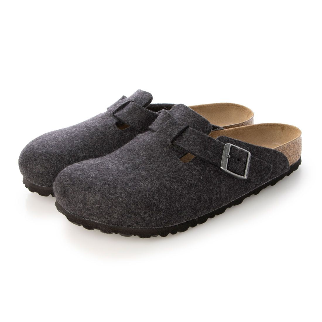 ビルケンシュトック BIRKENSTOCK Boston Wooly home 【ナロー幅】 ユニセックス,アンスラサイト