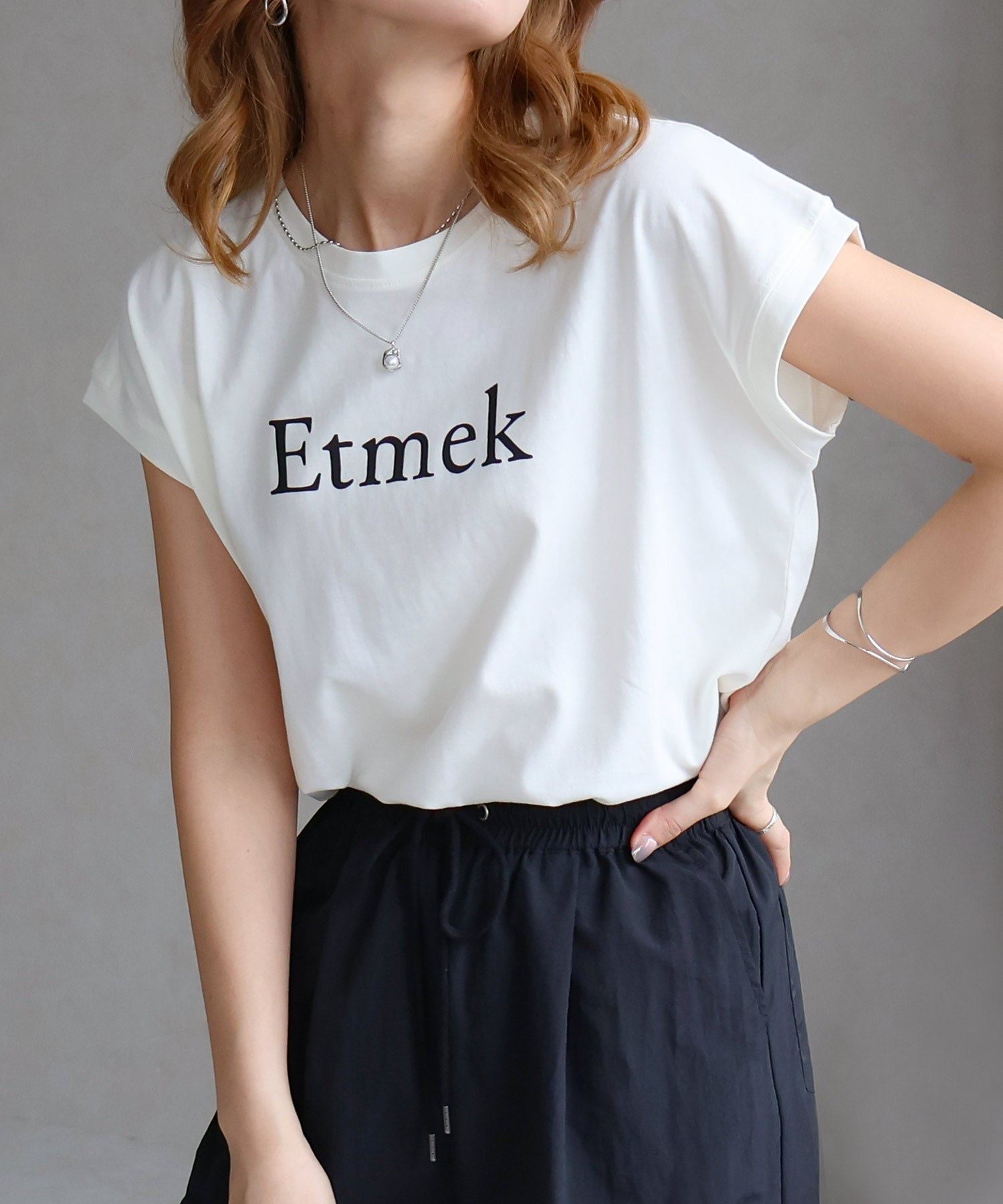 ソーシャルガール SocialGIRL フレンチスリーブトップス (loff) ロゴ・オフ