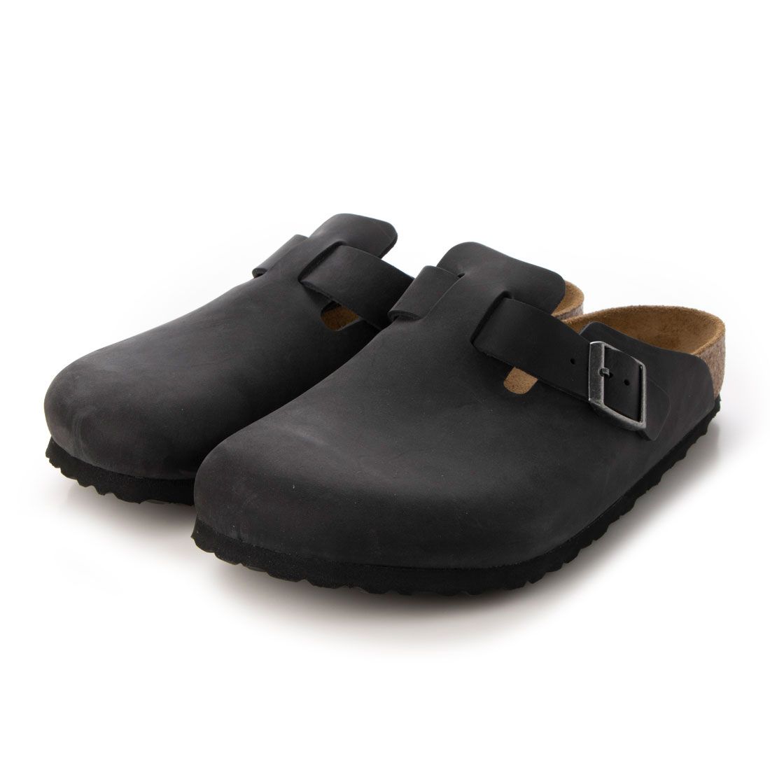 ビルケンシュトック BIRKENSTOCK Boston NU Oiled【ナロー幅】,ブラック