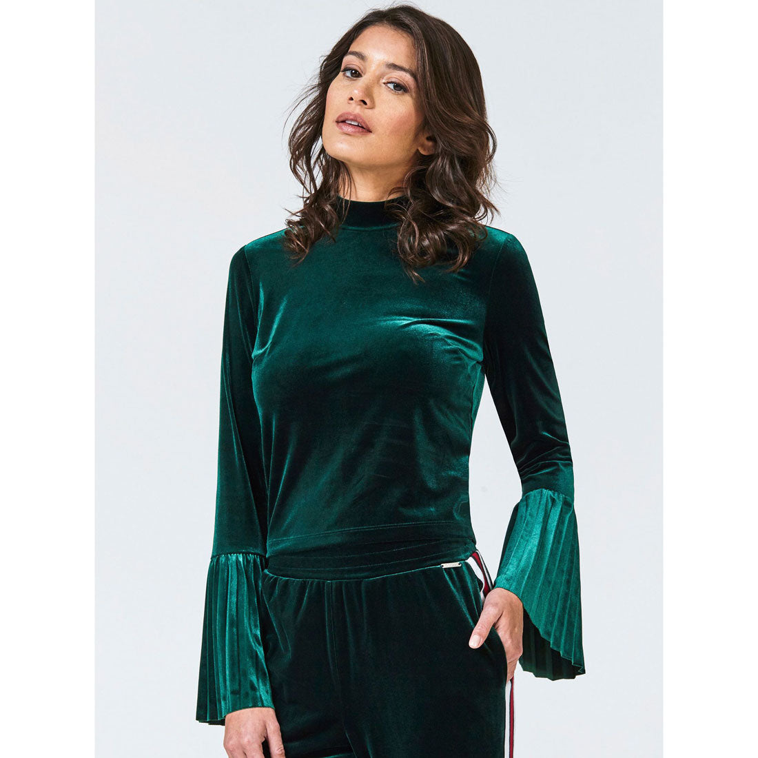 ゲス GUESS Ls Isabel Top (BOTTLE GREEN) BOTTLE GREEN
