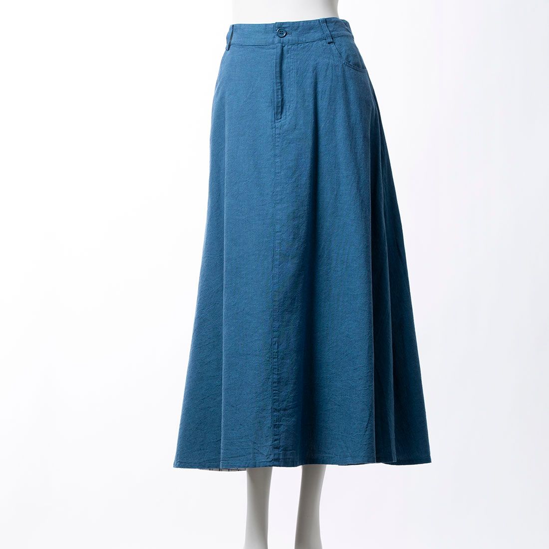 レジューヴ Rejoove たっぷりシルエットのフレアースカート,ブルー