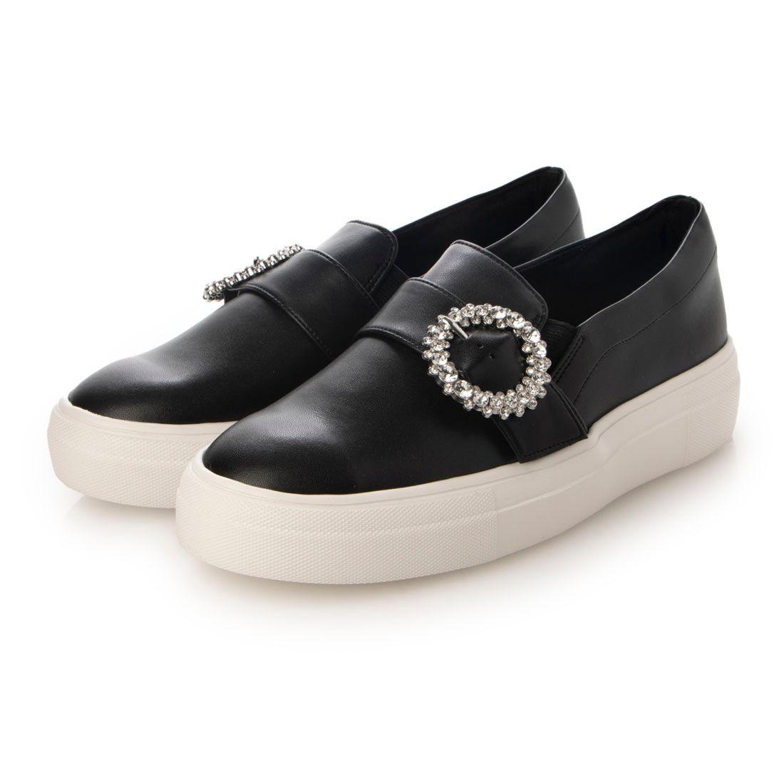 【light】Cassiopeia/カシオペアビジューモチーフボリュームスニーカー,BLK