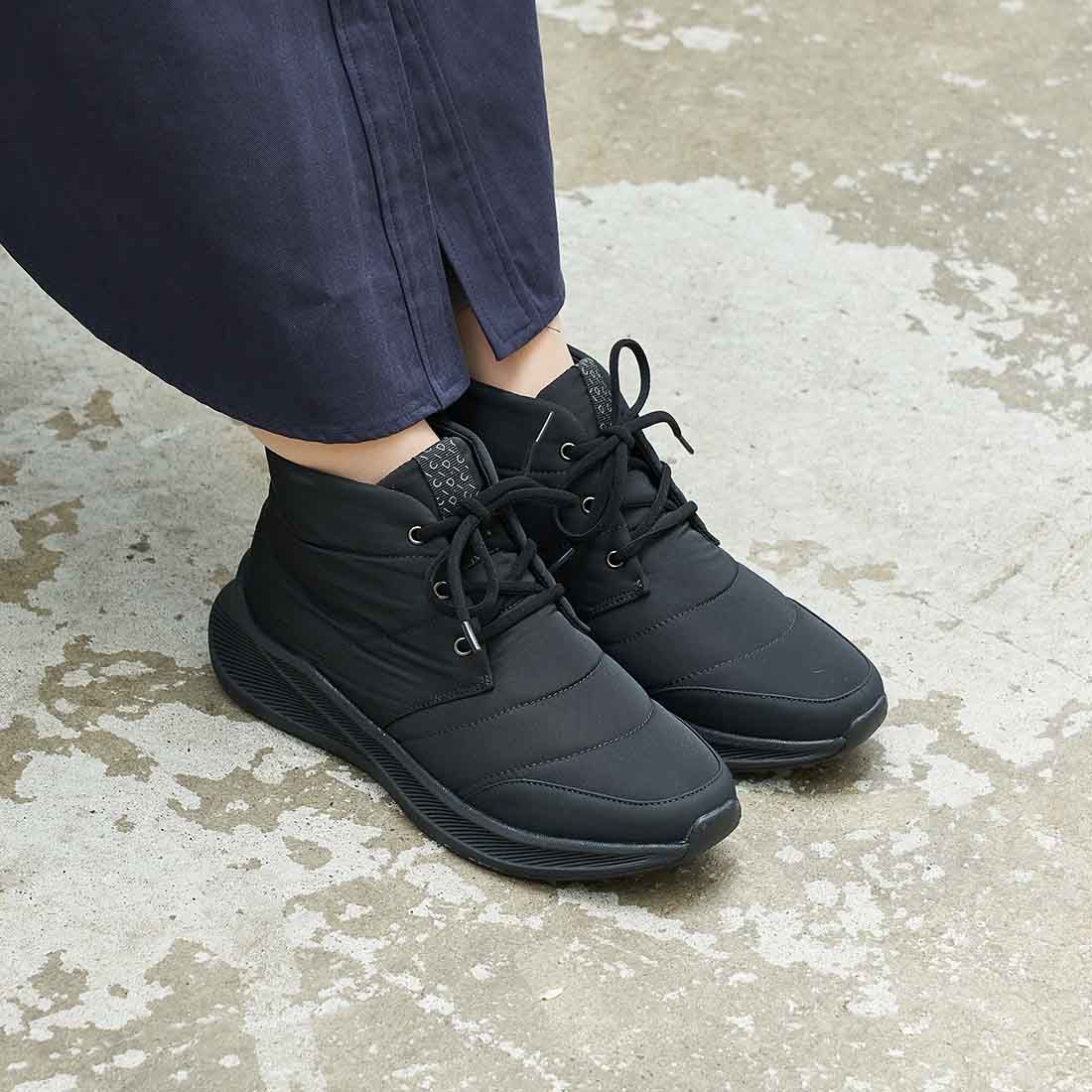 モード エ ジャコモ ディッシィ MODE ET JACOMO D'ICI 【軽量】レースアップショートブーツ,ブラック