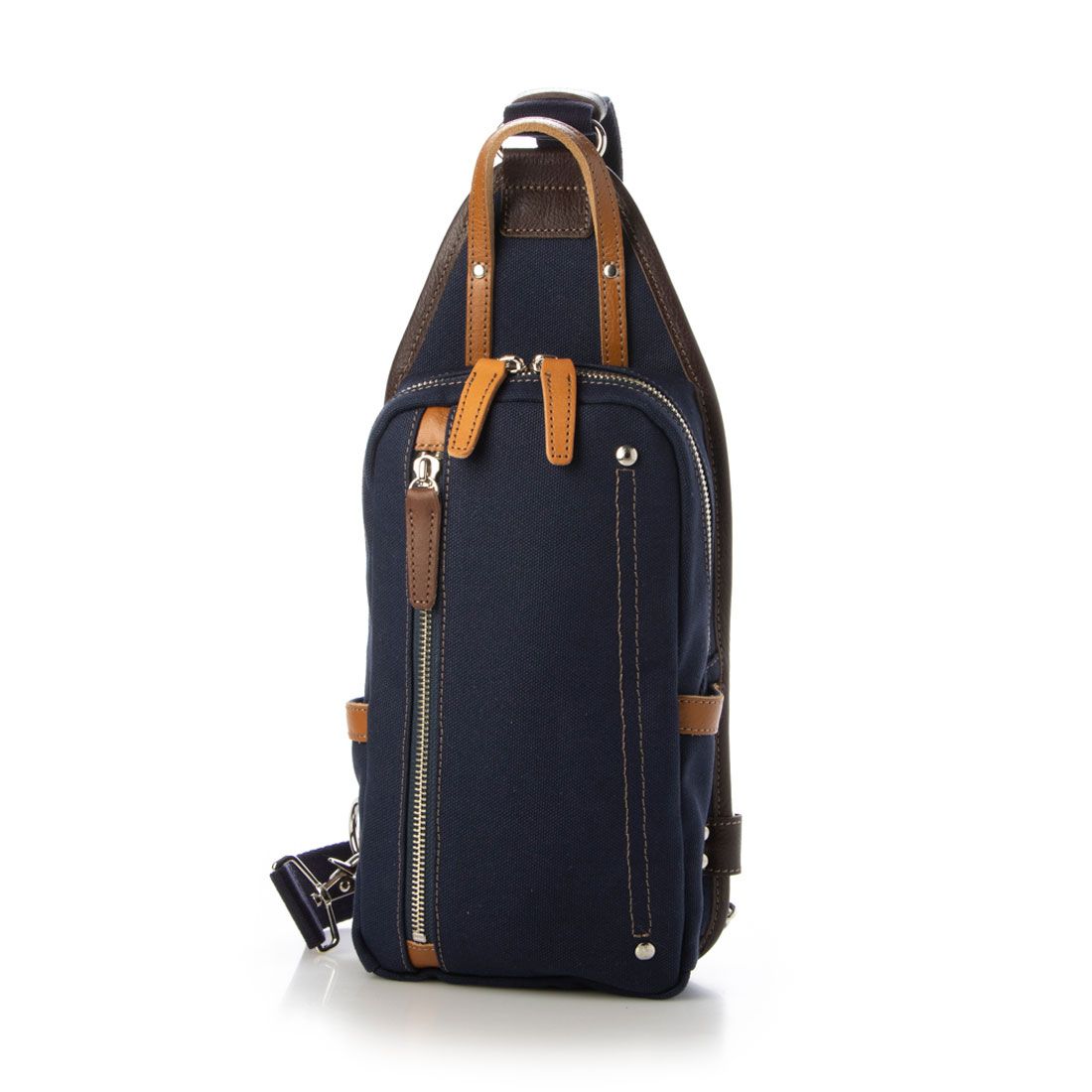 Otias Japanese No. 8 canvas x tanned leather one-shoulder bag