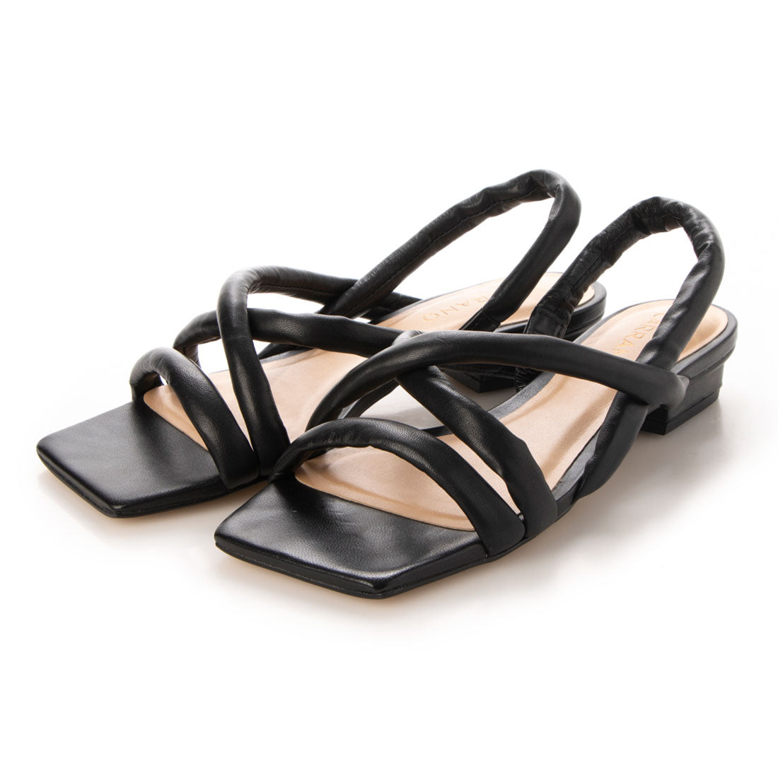 カラーノ CARRANO チューブストラップサンダル (ブラック) ブラック