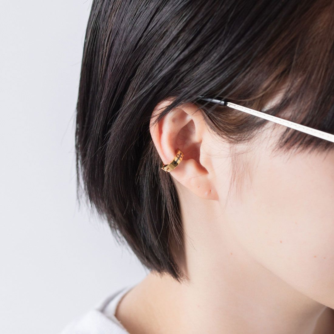 ジョン JON イヤーカフ ステンレス 両耳,ゴールド