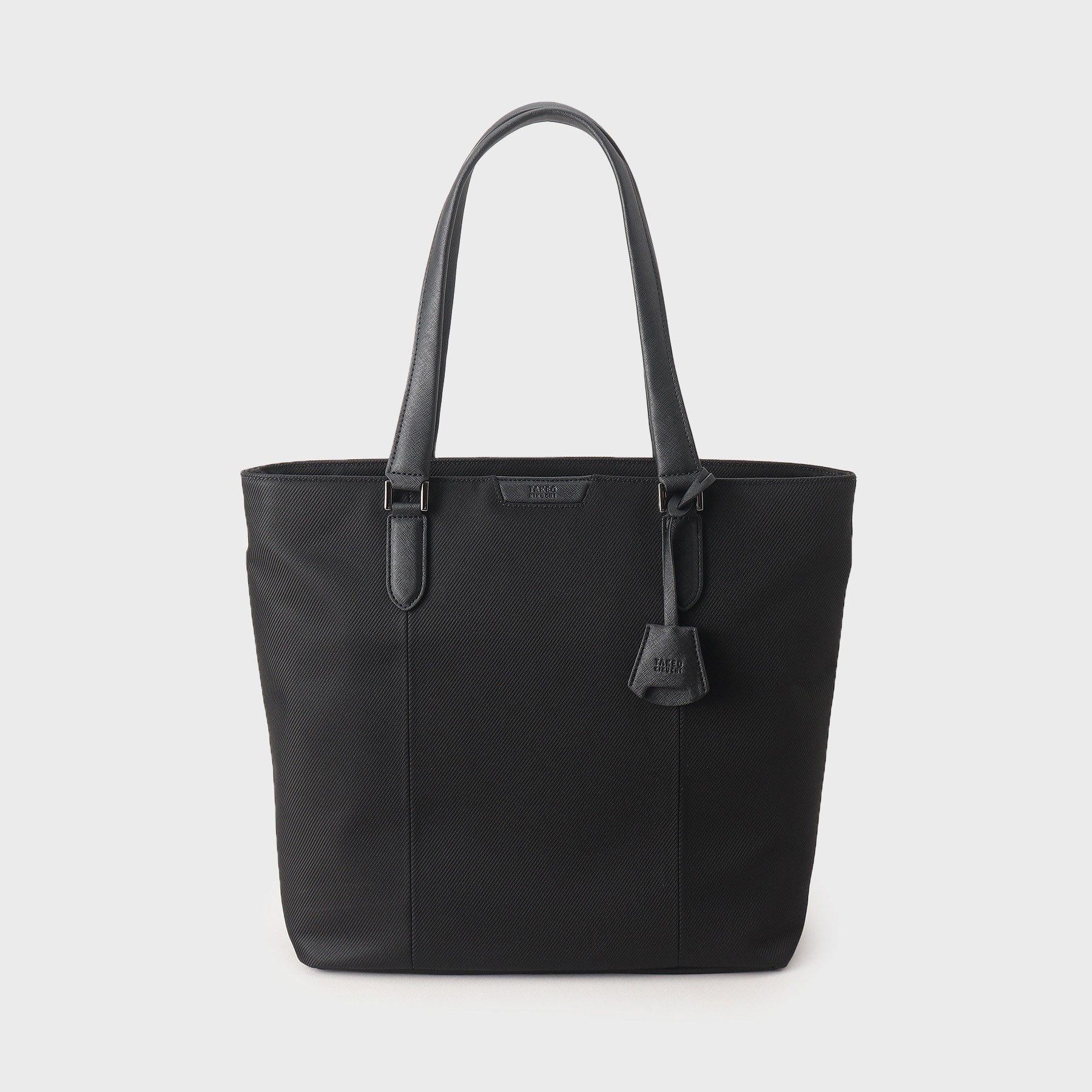 タケオキクチ TAKEO KIKUCHI スマート モノトーントートバッグ,シュリンク調ブラック(119)