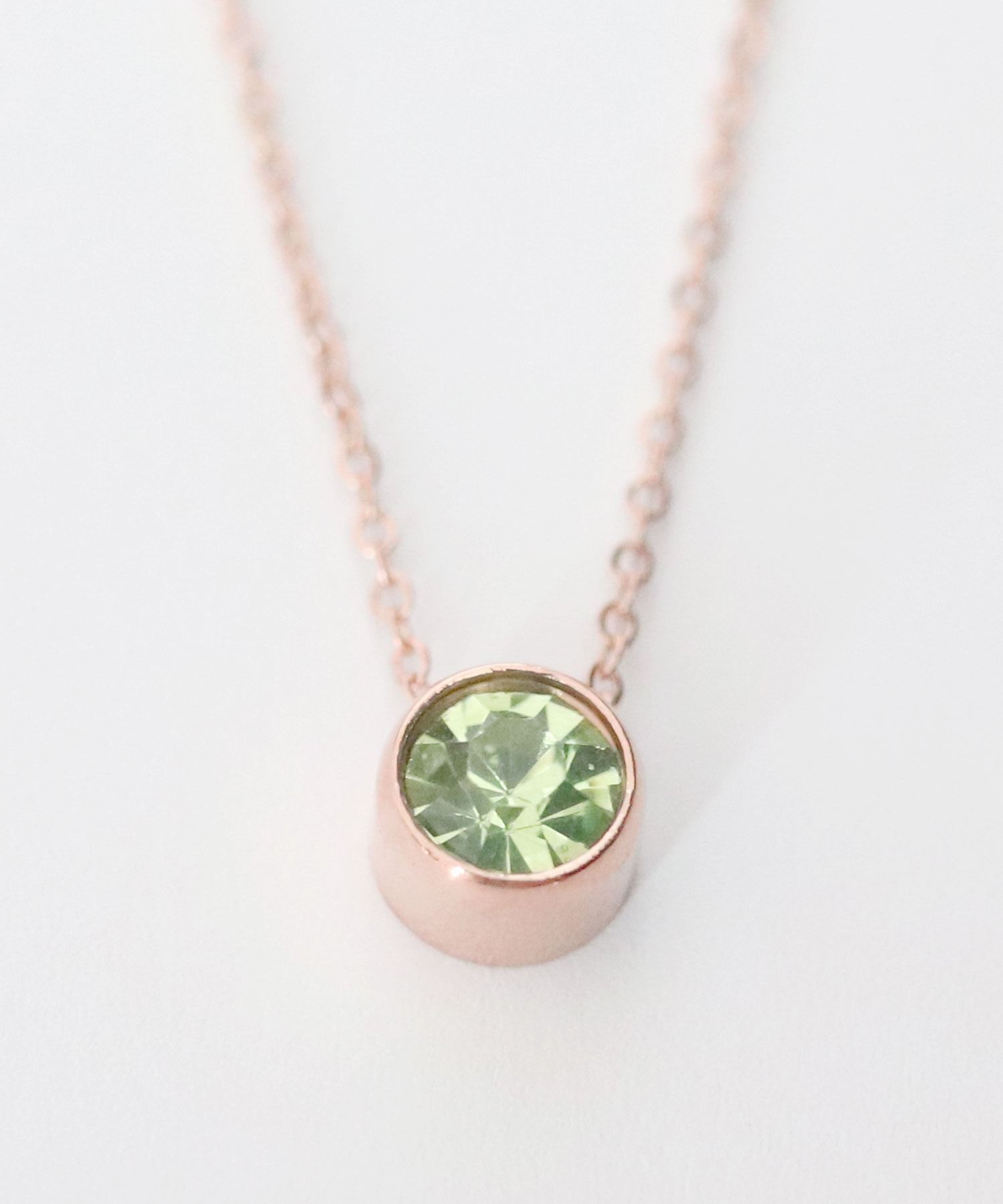 Florge Florge金屬過敏誕生石頂部不銹鋼短項鍊June Alexandrite