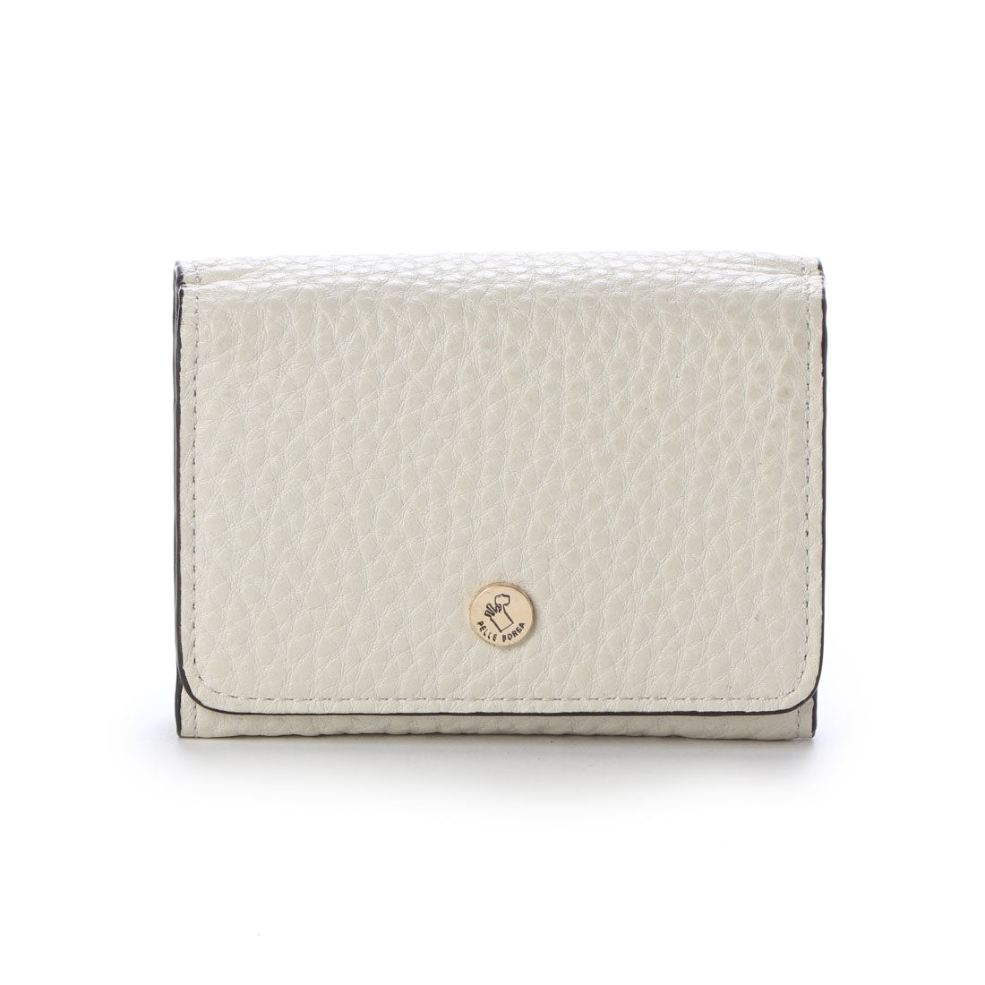 ペレボルサ PELLE BORSA 3つ折財布 (ホワイト) ホワイト