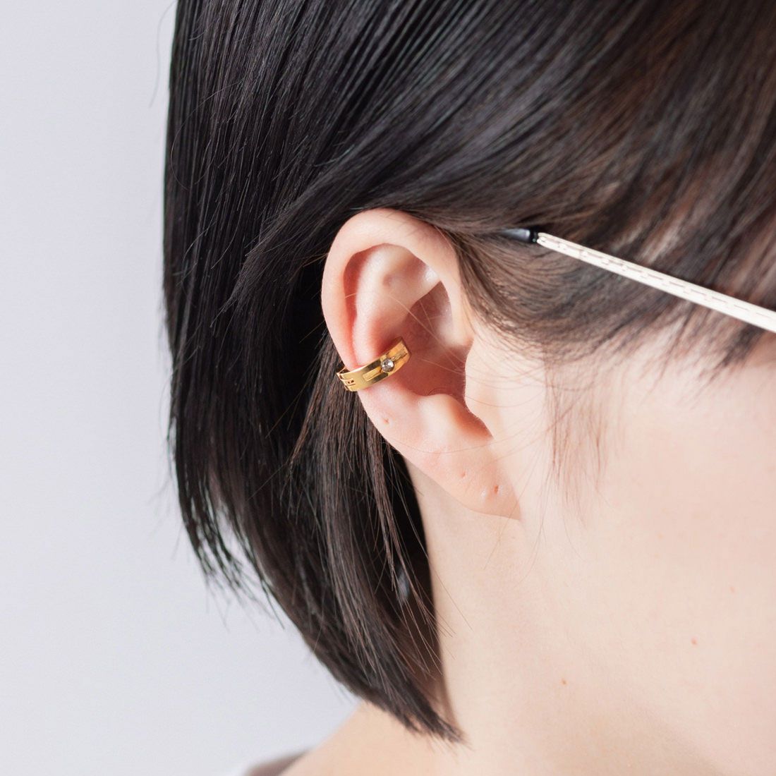 ジョン JON イヤーカフ ステンレス 両耳,ゴールド