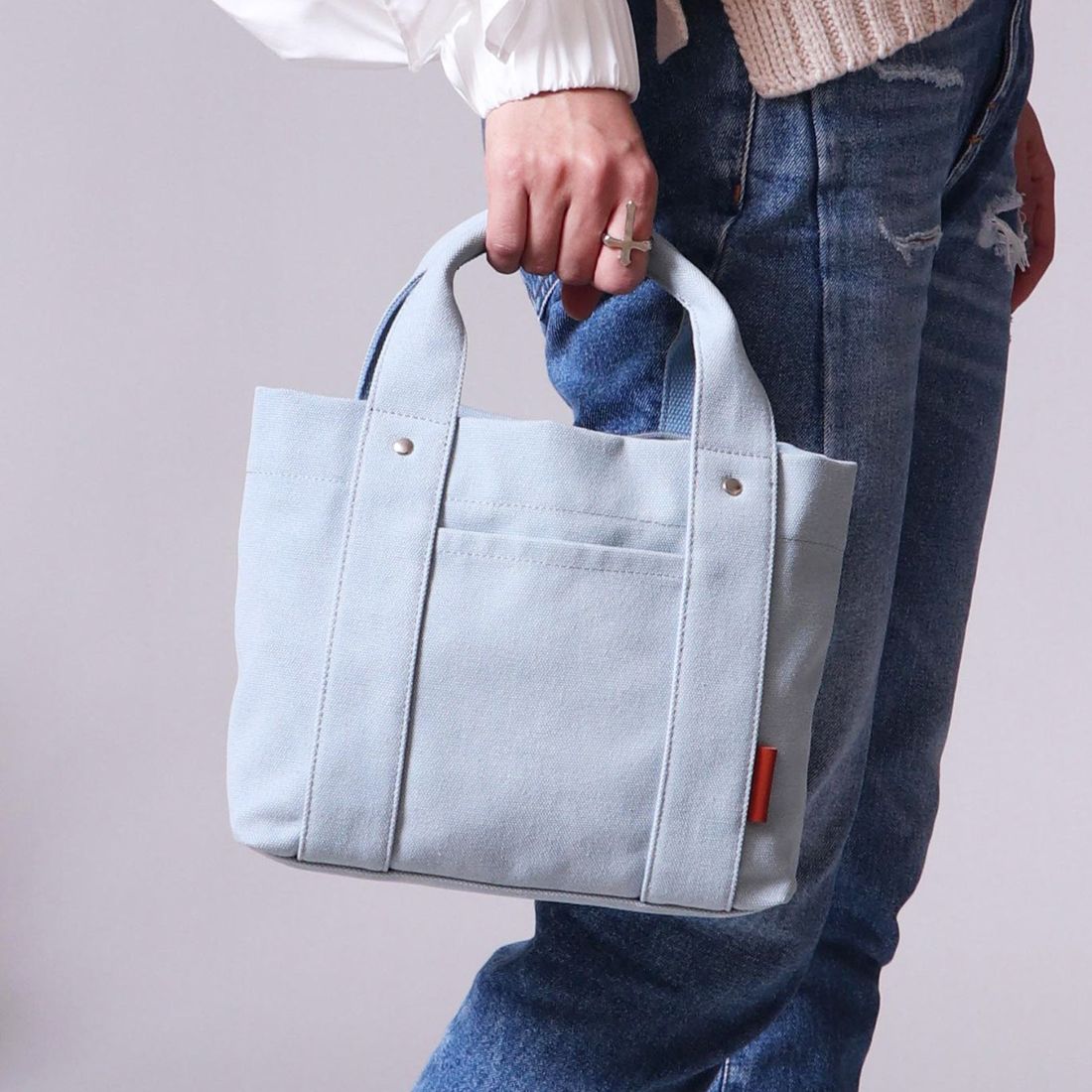 ベース BASE ミニトートバッグ ミニバッグ ミニトート トートバッグ キャンバストート キャンバスバッグ トート レディース 仕切り レディース 帆布 ランチバッグ ママバッグ かわいい BAG 通勤 通学,ブルー