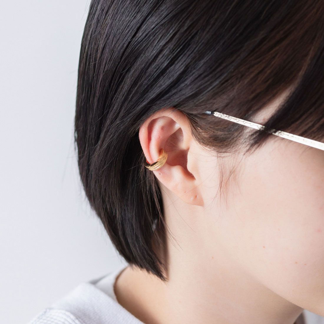 ジョン JON イヤーカフ ステンレス 両耳,ゴールド