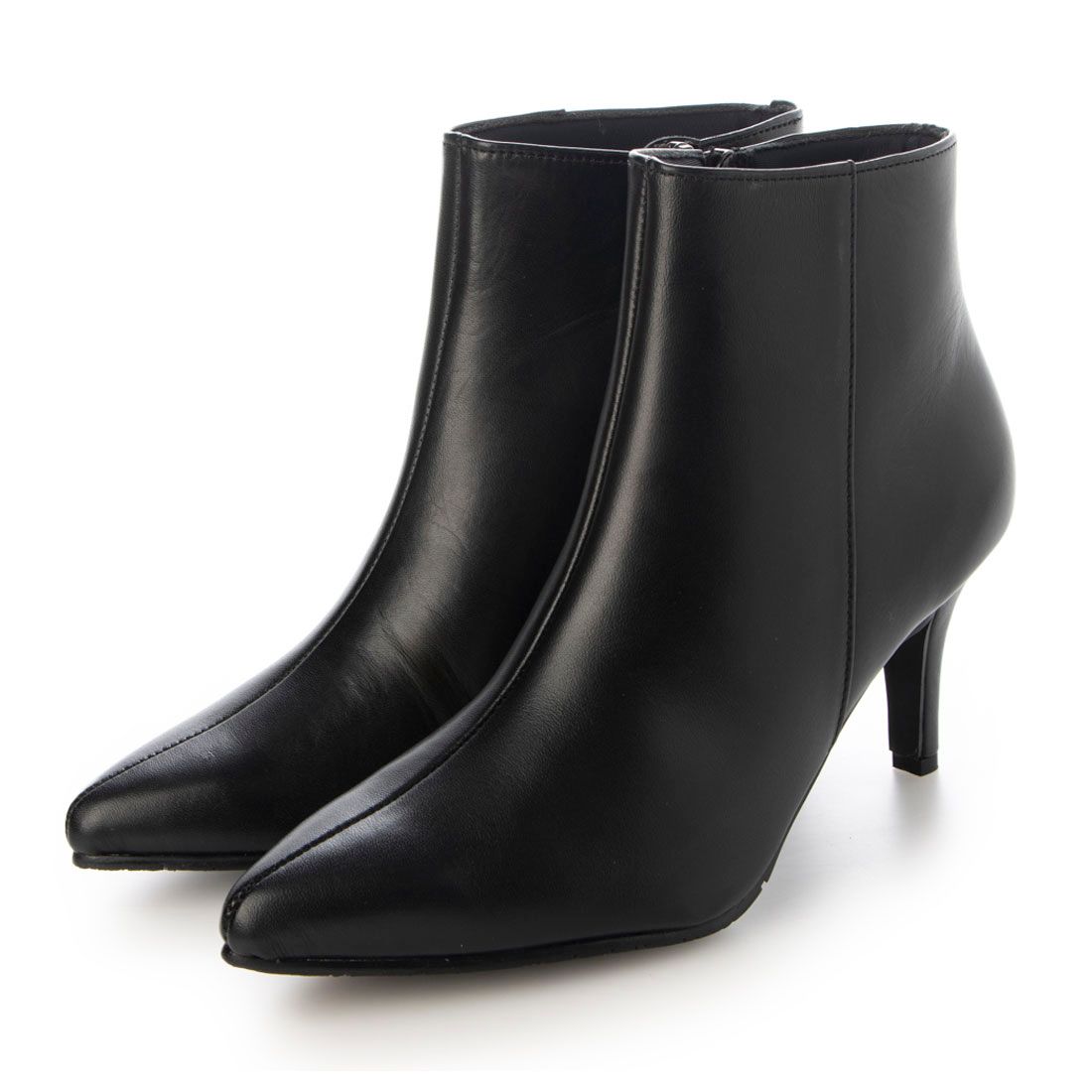 ポインター pointer 【本革】ブーツ ポインテッドトゥ 日本製 レディース 7cmヒール 歩きやすい 履きやすい PO-PTN710,ブラック