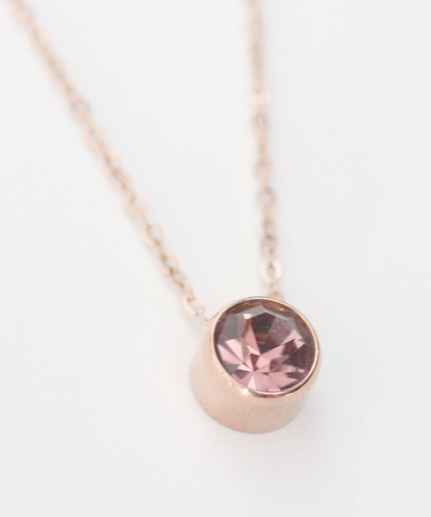 Florge Florge金屬過敏誕生石頂部不銹鋼短項鍊June Alexandrite
