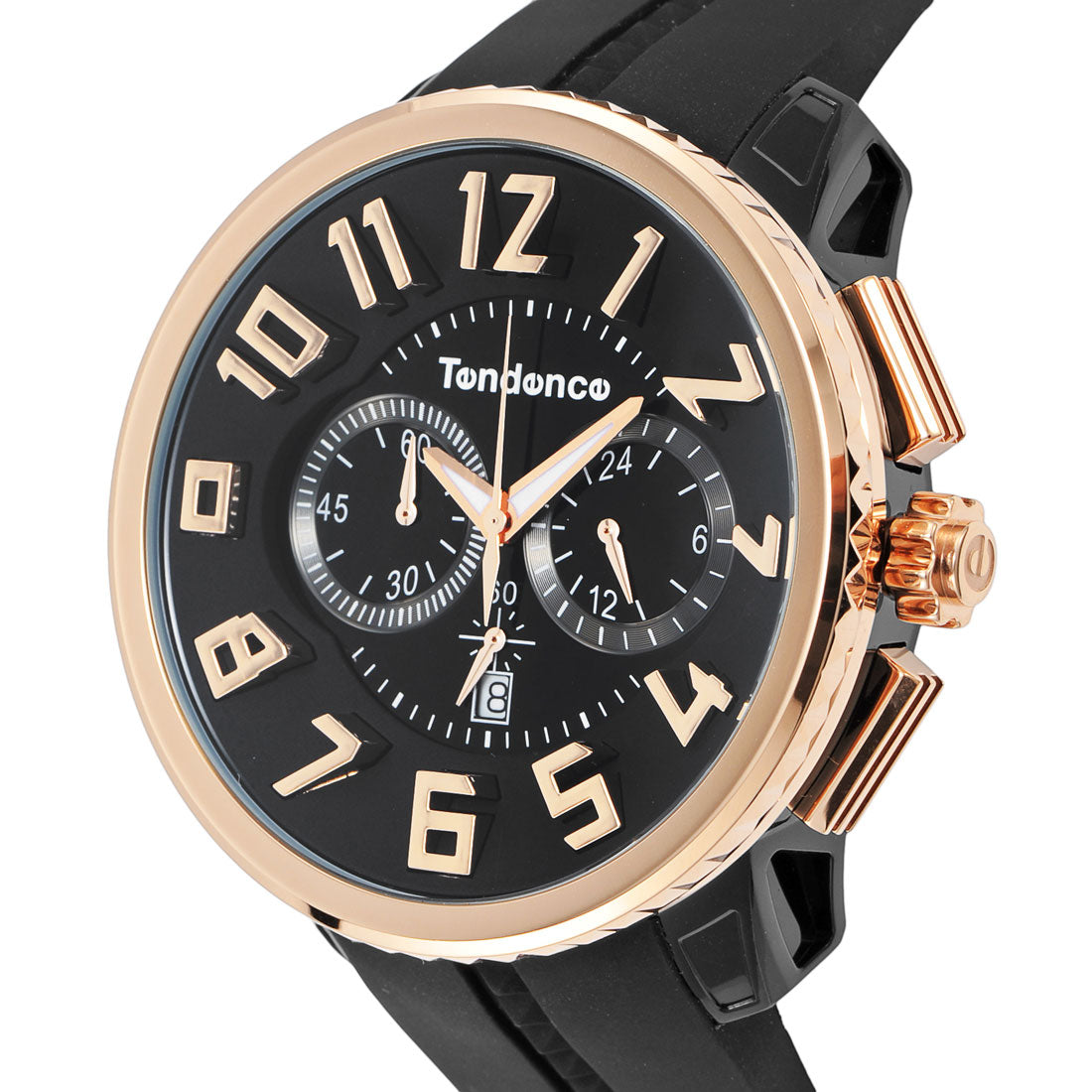 テンデンス TENDENCE ガリバーラウンド クロノ メンズ 時計 TG046012R クォーツ ブラック シリコン (ブラック) ブラック