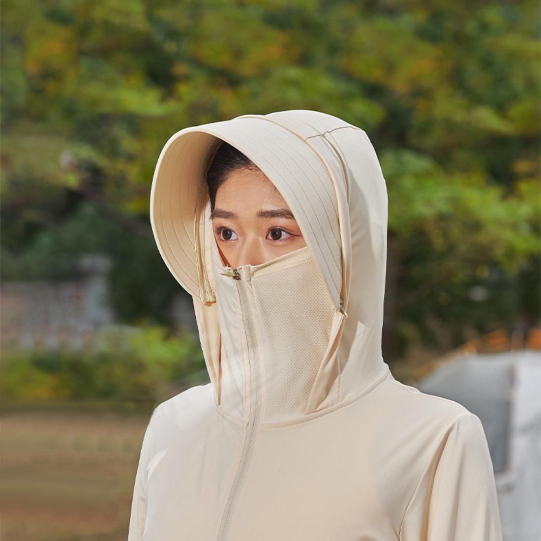 メゾンドラティール maison de LATIR 手から首元までしっかりまもってくれる指穴つきUVカットパーカー