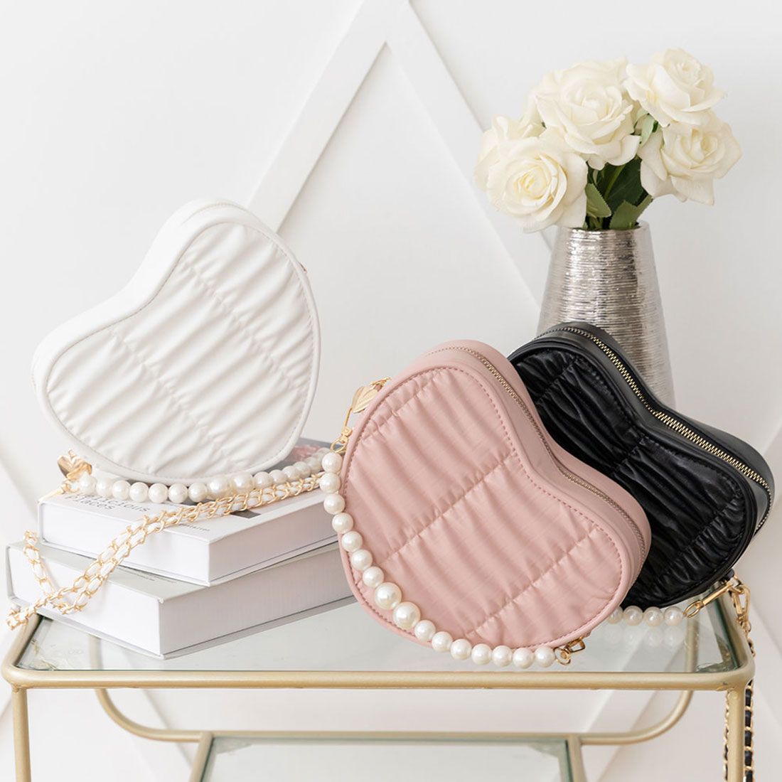 ユメテンボウ 夢展望 ハートパールショルダーバッグ