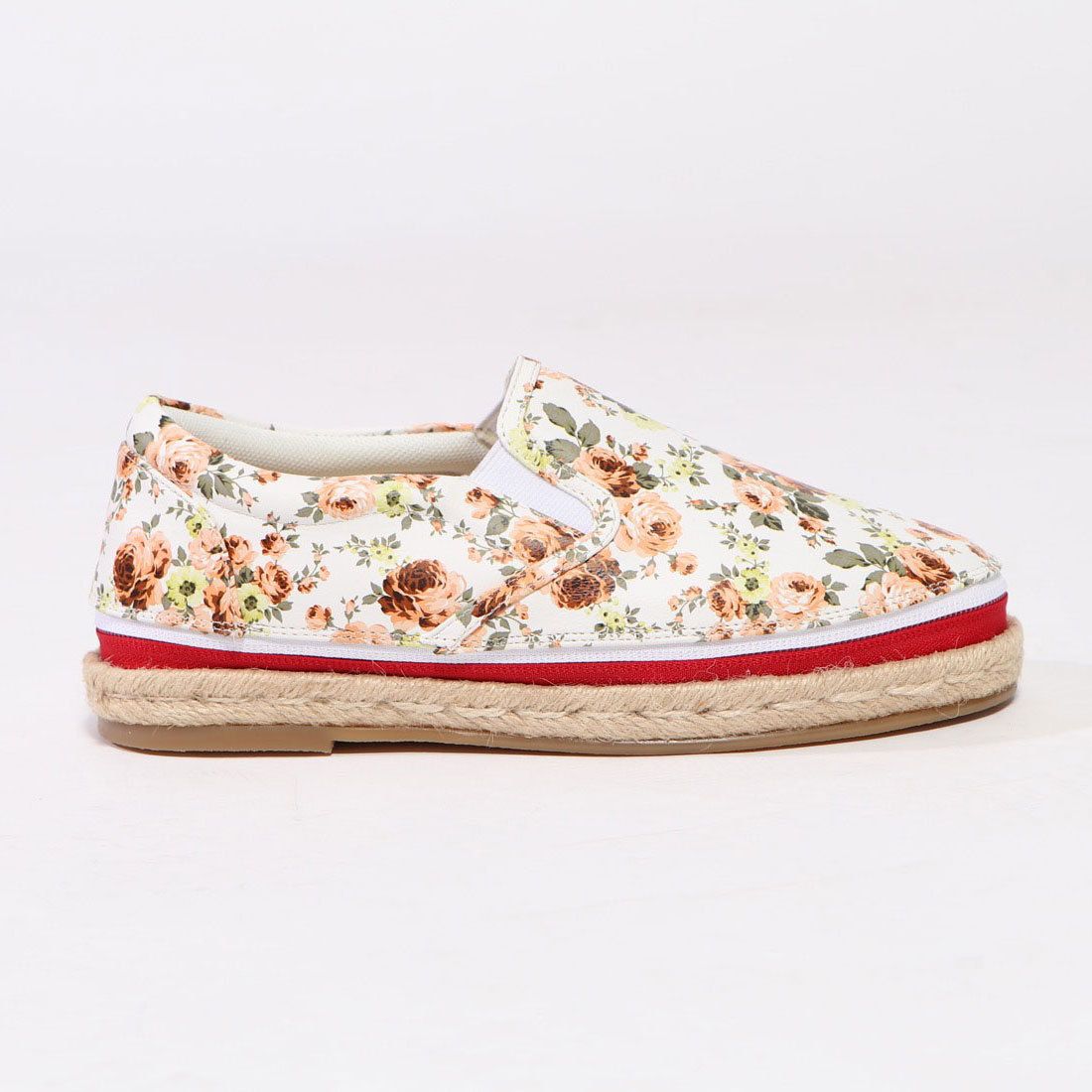 ジョニーアンドジェシー Johnny & Jessy フラワー柄ゴムスリッポン