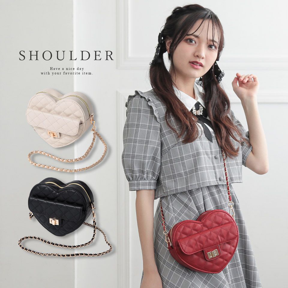 アルトローズ ALTROSE キルティング キルト ショルダーバッグ ハート ラブ
