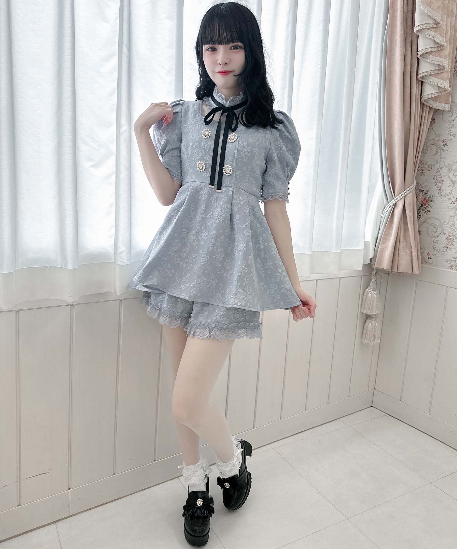 ロジータ ROJITA 花柄ふくれジャガード セットアップ