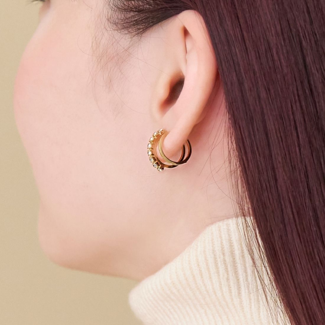 フィービィー Phoebe グリーミングビジューイヤリング