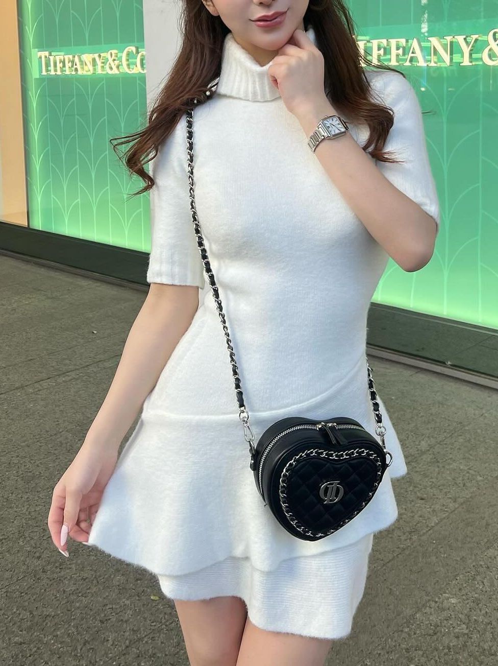 ダーリッチ Darich イレヘムフリルニットミニワンピース