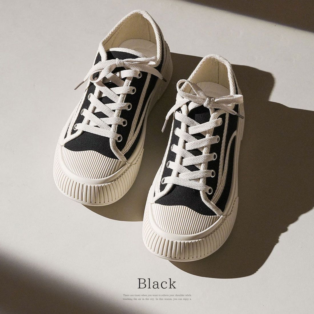 ユメテンボウ 夢展望 厚底キャンバススニーカー