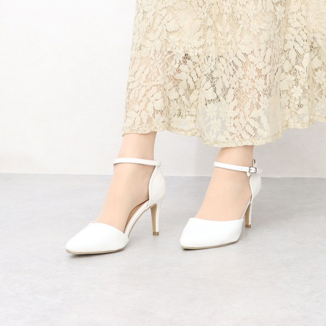 アタガール attagirl 8cm ハイヒール ポインテッドトゥ ストラップ セパレート パンプス