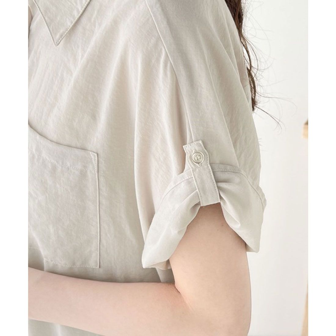Classical Elf Functional × Casual Adult Style. Airy Touch Shirt Dress
